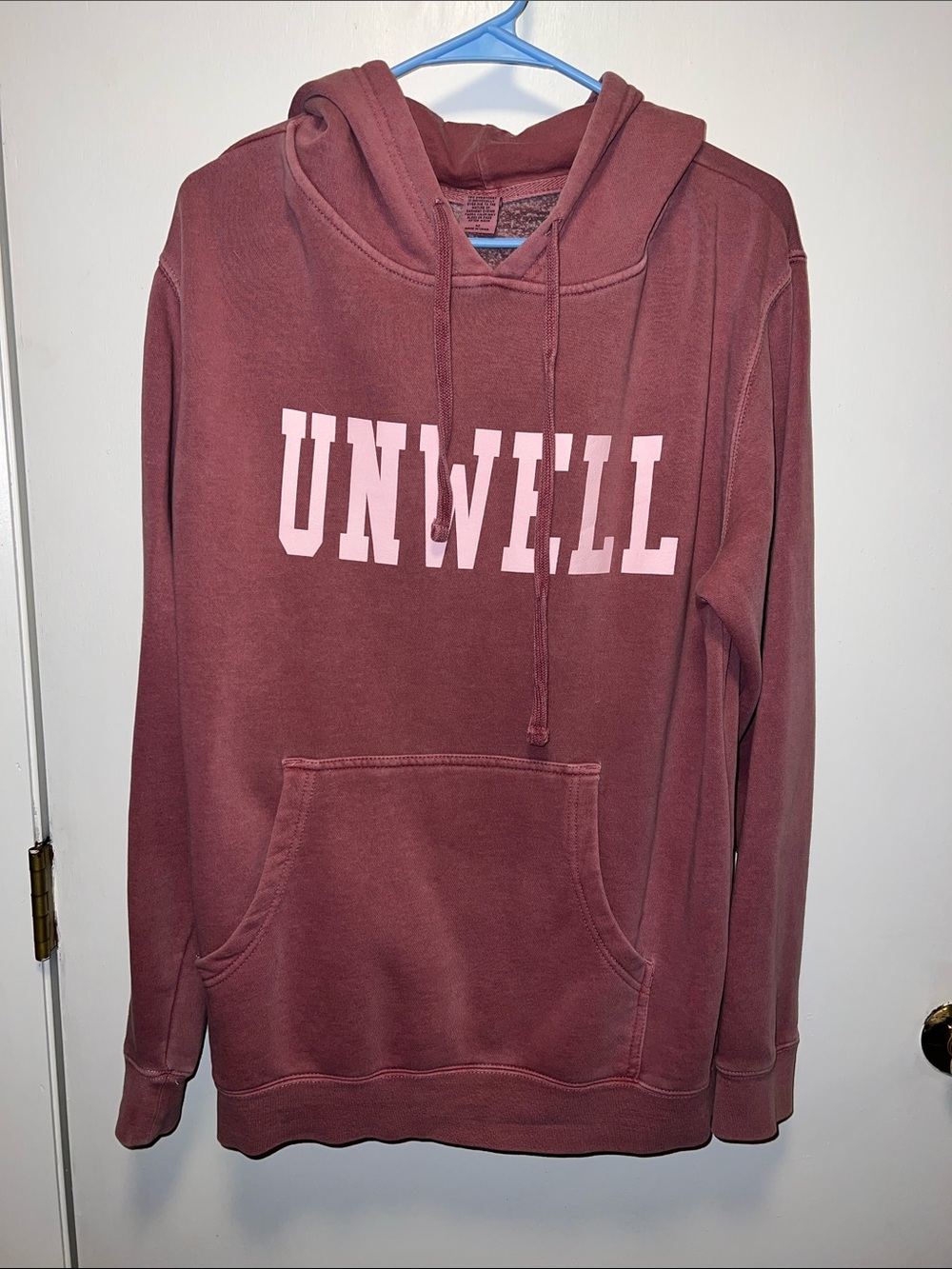 UNWELL Pullover Hoodie in Dusty Rose